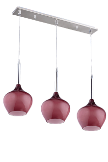 Люстра L580 x W80 x H1150, мм, 3*40W (120W), PURPLE(Фиолетовый) Sfera Sveta 5068/3 PURPLE