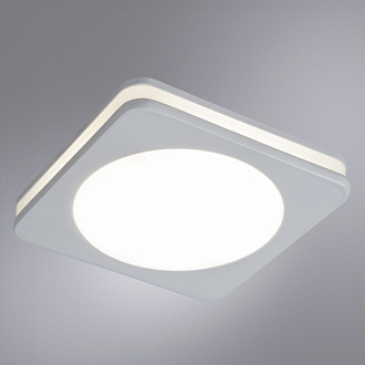 Встраиваемый светильник 9,5*5,9 см, 1*LED*12W, 4000К, Arte lamp Tabit Белый A8433PL-1WH, вр 7,8 см