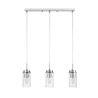 Подвесной светильник 8*54*80 см, 3*E14 Lumion ISHA 8102/3A хром, прозрачный