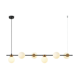 Светильник 118 см, Freya FR5232PL-06B, черный-латунь