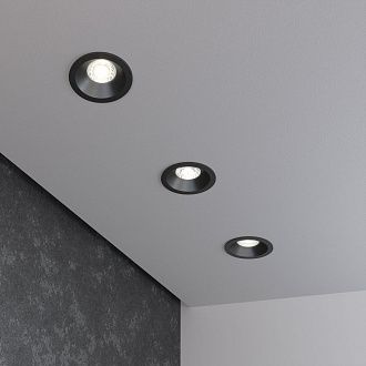 Встраиваемый точечный LED светильник 15266/LED 7W 4200K черный Elektrostandard, вр 7,1 см