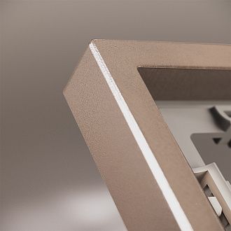 Рамка металлическая на 3 поста, S70 Metal, платина Voltum VLSM120310