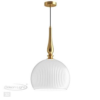 Подвес Odeon Light Runga 4765/1 диаметр 35 см, белый/бронзовый