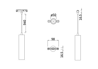 Трековый светодиодный светильник Maytoni Technical Track lamps TR016-2-12W4K-W, 13W LED, 4000K, белый