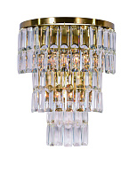Бра 350*200*370, 4*E14, 40W NewRgy Cristallo W2752P/4A PLATING BRASS+CLEAR, PLATING BRASS+CLEAR