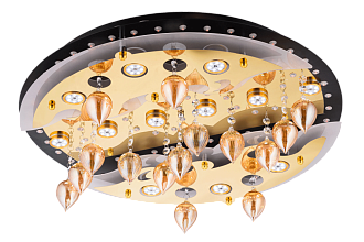 Люстра Ø600 x H180, мм, 12*3W(36W), BK+GD MIX(Чёрный+Золото) Sfera Sveta 8266/12 BK+GD MIX