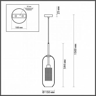 Подвесной светильник Odeon Light Clocky 4940/1, бронза