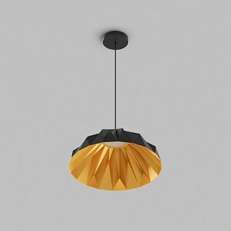 Подвесной светильник 56 см, 20W, 3000K, Denkirs Origami DK6655-BK+SG, черный