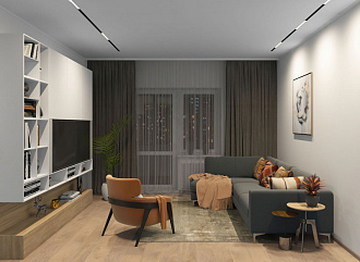 Светильник на шине 41 см, 18W, 3000-6000К Denkirs DK8004-BK черный