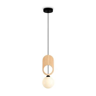 Подвесной светильник 12 см, Freya Irisa FR5593PL-01B, черный-дерево