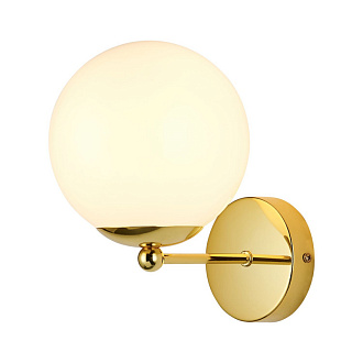 Бра Favourite Undine 2811-1W, D205*W150*H215, Каркас золотого цвета, плафон из белого выдувного стекла