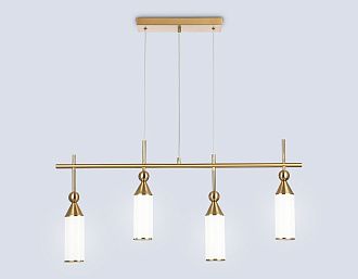 Подвесной светильник 84,5*6,5*41-115 см, 4*E14*40W, K, Ambrella Light High Light LH55274, латунь