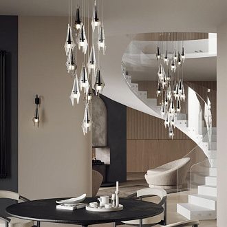Подвес одиночный *12,5*26,6-238 см, 1*LED*6W, 3000K, Odeon Light Afalina 5442/6L, черный
