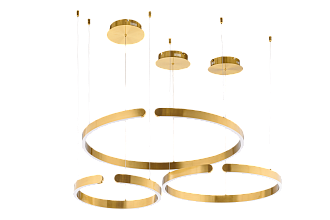 Люстра 400*600*800*1500, LED, 90W 4000K NewRgy LED 3002A-DWS-4+6+8 BRASS, Бронза