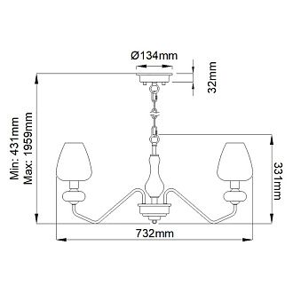 Люстра  Elstead Lighting , Арт. DL-ARMAND3-AB
