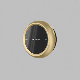 Настенная панель управления 9* см, Denkirs SHINE PRIME CONTROL | ШАЙН ПРАЙМ КОНТРОЛ DK4906-SB, сатинированная латунь