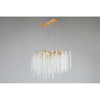 Подвесная люстра 100*50*80-180 см, 10*G9, 5W, Aployt PAULINA APL.848.23.10, золотой