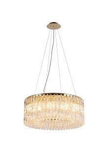 Люстра Ø600 x H240(1200), мм, 12*40W (480W), GOLD (Золото) NewRgy 5063/12GD GOLD