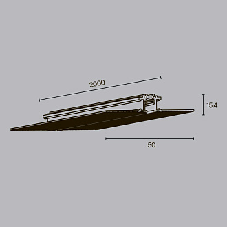 Шинопровод встраиваемый 200*5*1,5 см, Maytoni Technical  Busbar trunkings Levity TRX184-132B черный