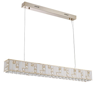 Люстра 12,5*105*100 см, LED 1*50W, 3700 К, Odeon Light Crossa 5072/50L, золото/прозрачный/белый