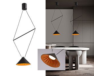 Подвесной светильник 19,6*150 см, ITALLINE  IT03-1430 black/orange