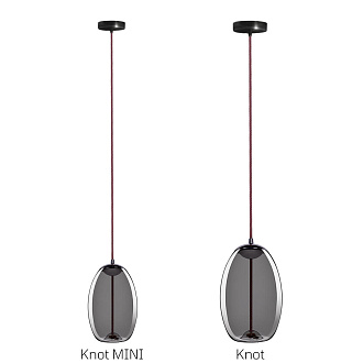 Подвесной светильник 12*23 см, 1*LED*5W LOFT IT Knot 8134-A mini черный