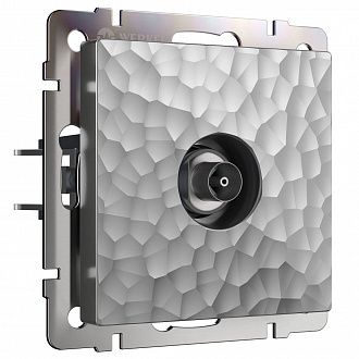 W1283006 ТВ-розетка оконечная, hammer серебряный Werkel, 4690389163074