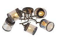 Люстра L540 x W540 x H230, мм, 5*40W (200W), BRONZE+BLACK(Бронза+Чёрный) Rilon 06477/5 BRONZE+BLACK