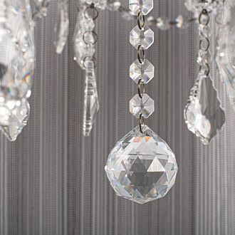 Подвесная люстра 92 см, Loft IT Vaille Crystal 10450/900, графит