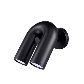 Бра 24 см, 8W, 3000K, Divinare Twins 1092/06 AP-5, черный
