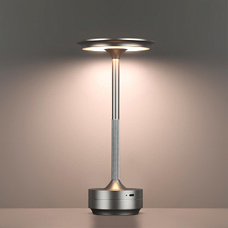 Настольная лампа 13*13*28 см, 1 LED*6W, 3000-5700 К, Odeon Light Tet-A-Tet, никель 5035/6TL