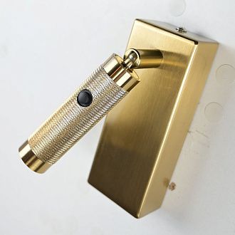 Бра Chelsom WALL LED KNURL BRASS 13*5*13 см, 1*LED*3W, 4000K, ImperiumLoft 44.603, Латунь