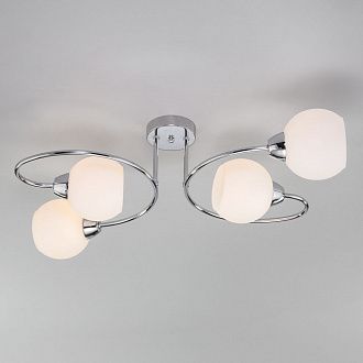 Потолочная люстра с плафонами 64 см Eurosvet Tulia 30136/4 хром