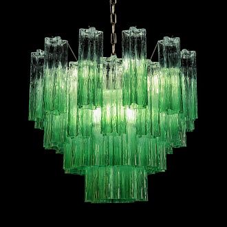 Подвесная люстра 60 см, Loft IT Murano 10580/600 Clear green, бронза