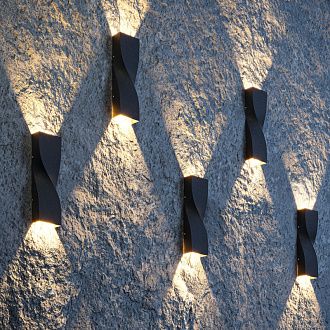 Настенный светильник Maytoni LED Twist O040WL-L11B3K, 11W LED, 3000K, черный