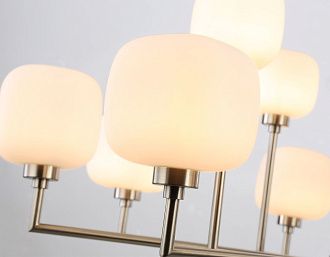 Люстра на штанге с мрамором **32,5-68 см, 12*G9*40W, K, Ambrella Light High Light LH53005, сатин