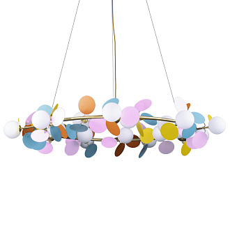 Подвесная люстра Loft IT Matisse 10008/1300 mult, диаметр 130 см, золото-разноцветный