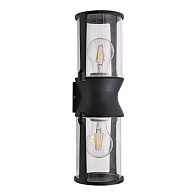 Уличный настенный светильник 36 см, Arte Lamp Minchir A8306AL-2BK, черный