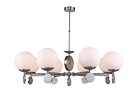 Люстра на штанге Stilfort 2141/11/08P, диаметр 92 см, никель