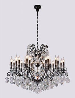 Люстра 100 см, Crystal Lux MAGNIFICO SP19 BLACK/TRANSPARENT Черный