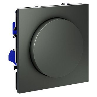 Светорегулятор встраиваемый Voltum S70 поворотно-нажимной 600 Вт, титан пластик Soft touch VLS070306