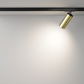 Светильник на шине 5,2*5,2*15,8 см, LED, 12W, 4000К, Maytoni Technical FOCUS LED TR021-1-12W4K-W-BBS латунный