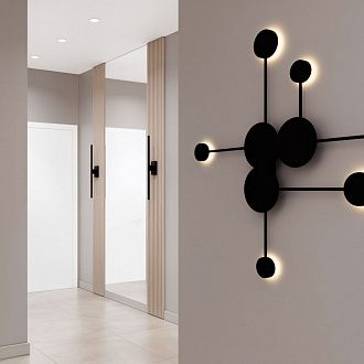 Бра 78*92 см, 24W, 4000K, Kink Light  ФИРС 2206,19, черный