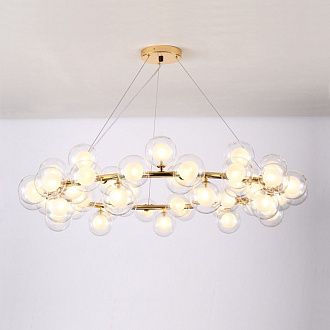 Подвесная люстра LINDA D100 100*100*20 см, 45*G4*30W, ImperiumLoft LINDA01, Золотистый