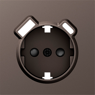 Donel S08 мокко накладка для розетки Schuko с зарядным устройством USB A+C,  со шторками 16A 250 В~,серия DB, DS22953