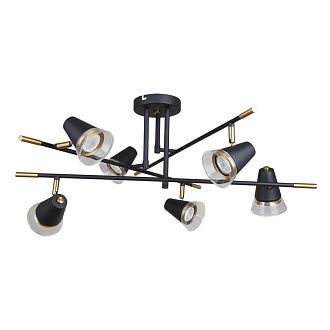 Потолочная люстра 77*36 см, 6*GU10, 35W, F-Promo Trandy 4618-6C, черный матовый