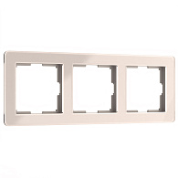 W0032743 Рамка на 3 поста Acrylic, айвори Werkel, 4690389186295