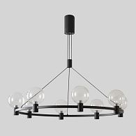 Подвесная люстра 90 см, 56W, 3000K, Crystal Lux DUET SP56W LED BLACK, черный