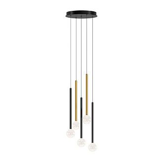 Каскадная люстра 36*36*360 см, LED*16W, 3000K, Maytoni Bubble Dream MOD383PL-L16BBS3K, черный