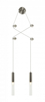 Светильник 15*60*53/150 см, 2*E14 40W Никель Stilfort Satori 2161/11/02WP
